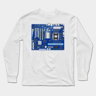 Classic Computer Mainboard Geek Art Long Sleeve T-Shirt